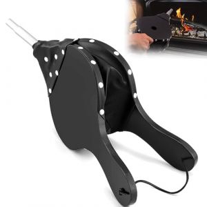 Roysmart Soufflet, clous d&eacute;coratifs dor&eacute;s, boucle de suspension, soufflet en plastique - Noir (Midhightial, neuf)