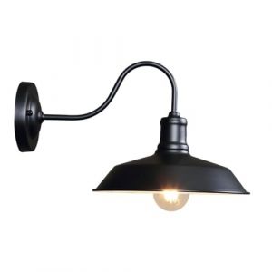 Moddeny Appliques murales d'ext&eacute;rieur r&eacute;tro en fer col de cygne grange lumi&egrave;re noir vintage porche applique murale &eacute;tanche garage lumi&egrave;re ferme montage mural luminaire ext&eacute;rieur (Moddeny FR Factory Lighting, neuf)