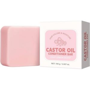 Apr&egrave;s-shampoing solide &agrave; l'huile de ricin, shampoing solide, soin anti-frisottis nourrissant et apaisant, nettoie et r&eacute;duit les frisottis, pour tous types de cheveux (guangzhouliuqiyongshangmaoyouxiangongsi, neuf)