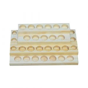 VALICLUD Support En Bois Massif Pour Huiles Essentielles 30 Trous 4 Niveaux Organisateur D'huiles Essentielles &Eacute;tag&egrave;re &agrave; Gradins Bureau Aromath&eacute;rapie Rangement Compact (Cedongh, neuf)