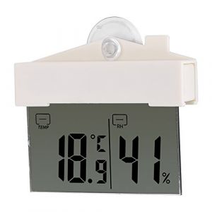 Thermom&egrave;tre De Fen&ecirc;tre Ext&eacute;rieur &agrave; Affichage Num&eacute;rique LCD, Thermom&egrave;tre &agrave; Ventouse En Forme De Maison, Hydrom&egrave;tre Num&eacute;rique LCD, Adapt&eacute; Aux Stations M&eacute;t&eacute;orologiques Int&eacute;rieures Et Ext&eacute;rieures Pouvant (zzhuo-fr, neuf)