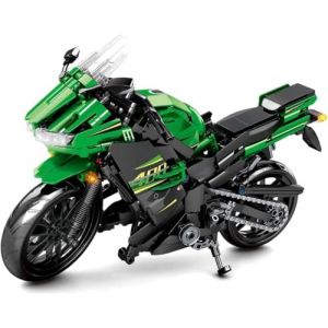 Bloc de Jeu De Construction Adulte Moto, 862 pièces Motorbike Modèle pour Kawasaki Ninja 400, Technique Motorcycle Building Set Cadeau pour Enfants et Adultes (CiJin, neuf)