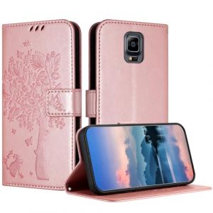 JayModCase Coque pour Samsung Galaxy Note 4, Coque Portefeuille Housse Cuir avec Porte Cartes et b&eacute;quille Fermeture magn&eacute;tique &Eacute;tui pour Samsung Note 4 - Or Rose (HXM STORE - EU, neuf)