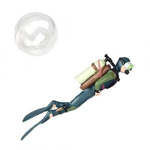 Niktule D&eacute;cor d'aquarium,Figurine Plongeur en r&eacute;sine pour Aquarium | Bureau Belles Figurines Plongeur pour l'aquarium d'aquarium, 3 mod&egrave;les facultatifs (andate, neuf)