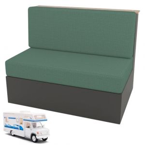 Lot de 2 Housses de Coussin pour canapé, 1 Lot de Housses de siège à Fermeture éclair, pour Caravane, Camping-Car, remorque, siège de Camping-Car, lavables (Vert) (Fouvin, neuf)