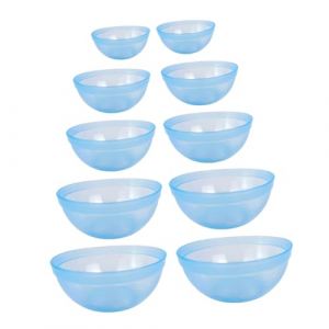TOPBATHY Lot de 10 Bols M&eacute;langeurs Spa DIY en Plastique Solide pour Masque Facial Couleur Al&eacute;atoire 5 Tailles Diff&eacute;rentes Outil Cosm&eacute;tique Pratique pour Soins du Couleur Al&eacute;atoire (Parham Ring, neuf)