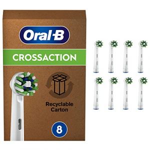 Oral-B Cross Action Clean Maximiser, Brossettes de rechange, Embout, Pack de 8 pour Brosse à Dents Électrique Format Spécial Boîte Aux Lettres (Maxideals, neuf)