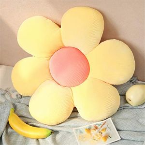 Morbuy Coussins de Chaise Forme de Fleur, Coussin de Sol Coussin de Siège Confortable Moelleuses Oreiller Tatami pour Jardin Salon Intérieur Extérieur Décoration (50 x 50 m,Jaune) (Morbuy, neuf)