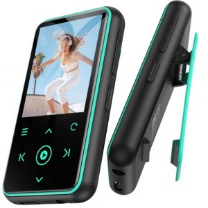 AGPTEK 64Go Lecteur MP3 Bluetooth 5.3 avec Clip, 1,8 Pouces Lecteur Musique Sport HiFi avec Reconnexion Bluetooth Automatique, Radio FM/Podomètre, Ultra-léger 36g, Mini Baladeur pour Courir - Bleu (Dreameater, neuf)