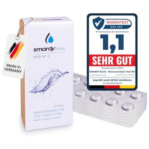 smardy 50 Comprimés de Test DPD3 (chlore total) pour Photomètre/Testeur d'eau Electronique (A & B GmbH, neuf)