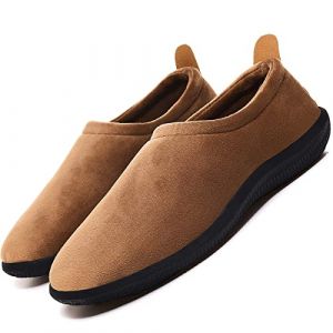 Hiver Pantoufles Hommes Femmes Coton Peluche Chaussons Mémoire Mousse Accueil Slippers Automne Intérieur/extérieur Chaussures Unisexe Taille, Marron, 44 EU,Marron,44 EU (anxier, neuf)
