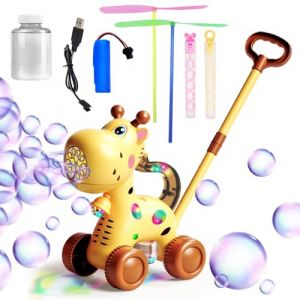 GEPROSMA Pistolet a Bulles pour Enfant,Tondeuse a Machine Bulles de Savon Enfant Automatique Electrique Rechargeable,Produit Bulle a Jouet à Pousser,Jeux Exterieur Jardin, fête Cadeaux d'anniversaire (GEPROSMAeurope, neuf)