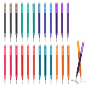 YAFLUG Lot de 24 recharges effaçables premium 0,7 mm, compatibles Pilot FriXion Ball/Clicker, mines longue durée 400m (8 couleurs), écriture fluide pour école/bureau (HANDMADE MEMORIES, neuf)