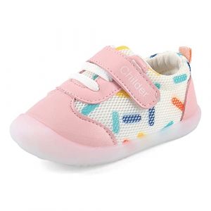 MASOCIO Chaussures Bebe Fille Baskets B&eacute;b&eacute; Chaussures Premiers Pas Chausson Taille 23 Rose (Taille Fabricant 20) (Ortego, neuf)