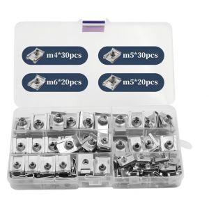FuxFuis 100 PCS Écrou en U, Écrous à Clip en U m4 m5 m6 m8 Écrous en Tôle d'Acier Inoxydable Agrafes Carrosserie Ecrou Cage Voiture Clips de Fixation Agrafe avec Boîte de Rangement pour Auto Moto (CREDÍVEL E CRUCIAL - UNIPESSOAL LDA, neuf)