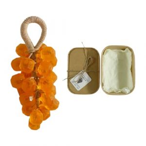 Savon d&eacute;coratif &agrave; suspendre fabriqu&eacute; &agrave; la main avec des huiles de base v&eacute;g&eacute;tales - Nettoyant doux pour tous les types de peau - Savon d&eacute;coratif &agrave; suspendre pour &eacute;vier de douche et &eacute;conomiser de (Cuawana, neuf)