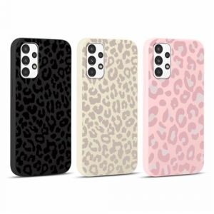 Yoedge 3 Pi&egrave;ces Coque pour Samsung Galaxy A13 4G 6,6", Ultra Fine Souple Silicone TPU avec Aesthetic Motif L&eacute;opard Design &Eacute;tui pour Femmes, Antichoc Anti-Rayures Protection Housse pour Samsung A13 4G (Lei Xiao, neuf)