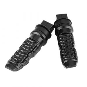 1 Paire Repose Pied Moto,cale pied moto,Universel 8mm Aluminium Repose-pieds de moto Passager P&eacute;dales arri&egrave;re (Noir) (Broco, neuf)
