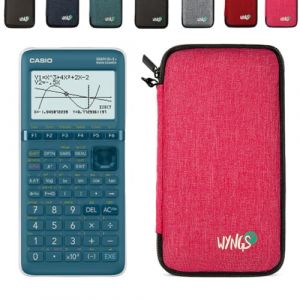 Casio Graph 25+E II avec Housse de Protection WYNGS Incluse Rose - Calculatrice Graphique - Pack de Base (CALCUSO, neuf)
