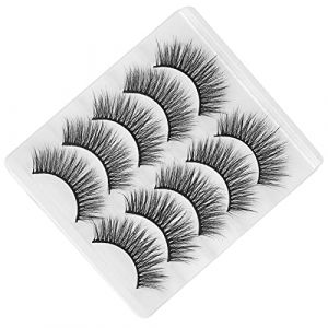 5 paires de faux cils 6D faits &agrave; la main, extensions longues, paquet de cils en fibres r&eacute;utilisables pour rendez-vous, f&ecirc;te et voyage (GL701) (Iueburu, neuf)