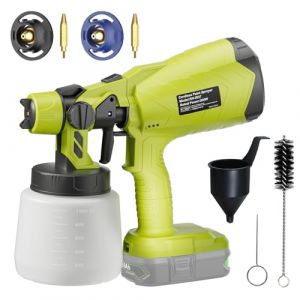Pulv&eacute;risateur de Peinture sans Fil pour ryobi One Plus Batterie, pulv&eacute;risateur de Peinture sans Fil pour cl&ocirc;tures et terrasses, Pistolet pulv&eacute;risateur de Peinture &agrave; la Main (sans Batterie) (Junwood-us, neuf)