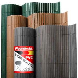 Floordirekt | Canisse en PVC Brise Vue, Intimité Paravent de Jardin, Piscines, Balcon | Terrasse, Décorative Palissade en PVC Résistant aux UV, Intempéries, Coupe-Vent | 100 x 500 cm - Vert (MEISTEREI, neuf)