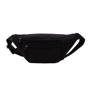 XSDSLS Sac Banane pour Femme Homme Nylon Sac &agrave; Bandouli&egrave;re Sacoche Banane Petit Etanche Sacoche Bandouli&egrave;re pour Randonn&eacute;e Voyager Travailler Gym Course &agrave; Pied (Noir) (XDLING, neuf)