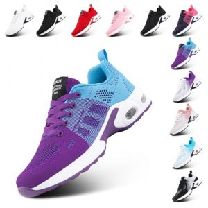 Hitmars Basket Femme Sneakers Chaussure Running Compensee Legere Basquettes Basket Sport Running Shoes Fitness Mode Chaussure de Sport Violet-2 EU 42 (Ugrundi OU, neuf)