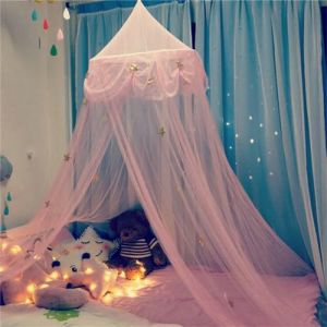 Odot Ciels de Lit Enfants pour Fille et Garcon, Ciel de lit Bébé Tente Lit Princesse Maison de Jeux,Baldaquin Moustiquaire Décoration pour Dôme Chambre d'Enfant (rose (étoile)) (Odot, neuf)