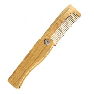 d Peigne &agrave; barbe pour homme, Peigne &agrave; barbe - Peigne &agrave; moustache pli&eacute;e, Peigne &agrave; barbe pliable en bois, Peigne &agrave; barbe et moustache pour homme, Peigne &agrave; barbe antistatique, Toe (niaderm, neuf)