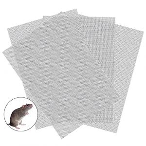 4 Pièces Grille Métallique, Treillis Métallique 20 Mesh, Grille de Filtration en Feuilles, Anti Rongeur Inox Grillage pour Empêcher Insecte Serpent Moustique 300 x 210 mm (LEIMEND, neuf)
