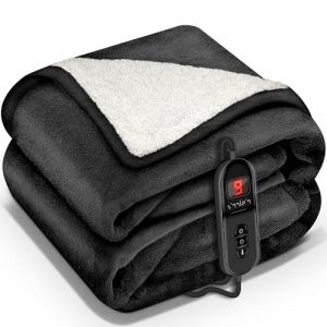 sinnlein® Couverture chauffante 200 x 180 cm avec arrêt Automatique | Couverture électrique avec 9 Niveaux de température | Couverture Douillette Lavable (DWD-Company, neuf)