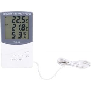 Thermom&egrave;tre Int&eacute;rieur-Ext&eacute;rieur, Thermom&egrave;tre De Table Moderne, Hygrom&egrave;tre, Degr&eacute;s R&eacute;glables Avec Sonde, Capteur De Temp&eacute;rature Int&eacute;rieure Et Ext&eacute;rieure, Moniteur De Thermom&egrave;tre (Wavebang, neuf)