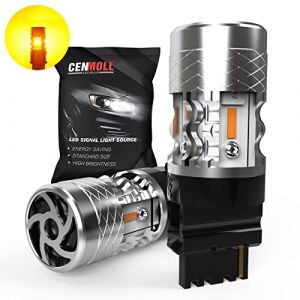 Cenmoll 3156 P27W T25 Ampoule Ambre Jaune Orange, 3156 P27W T25 Ampoule LED Clignotants 4000LM Super Lumineux 500% Luminosité Canbus Sans Erreur pour Clignotants Avant ou Arrière de Voiture, Lot de 2 (BIToo, neuf)