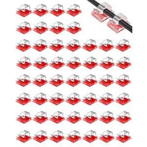 JUKOTA 50pcs Supports de câble, Organiseur de câble Auto-adhésif, Support de câble sous Le Bureau, Gestion de câble, Clip de câble Auto-adhésif, Fixation de câble pour Maison, Bureau (CAR PARTS FOR ALL, neuf)