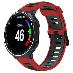 SITAFU Bracelet pour Garmin Forerunner 735XT, Bracelet de Remplacement Ajustable Silicone Sport Bracelet pour Garmin Forerunner 235/735XT/220/620 (Goflyer, neuf)
