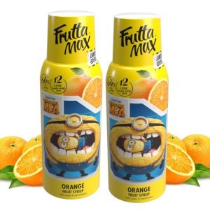 Sirop FruttaMax Orange | Moins de sucre | 60% de concentré de fruits réels | Compatible avec machine à soda 2 x 500 ml – MINIONS (Cool Trade Ltd., neuf)