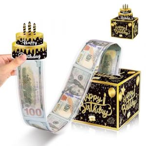 Tirelire Argent Anniversaire, Tirelire d'Anniversaire à Tirer pour Argent Liquide, Tirelire Argent Surprise Tirelire d'Anniversaire à Faire Soi-Même pour Fête d'Anniversair（Noir） (CHANGWEI UKSTORE, neuf)