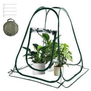 XPJBKC Serre d'Hivernage, Serre Hivernage Plante Exterieur en PVC Transparent, Pop Up Mini Serre de Jardin, Petite Serre de Jardin Exterieur et Intérieur pour Plantes, Légumes, Fleurs 70x70x80cm (XKDEU, neuf)
