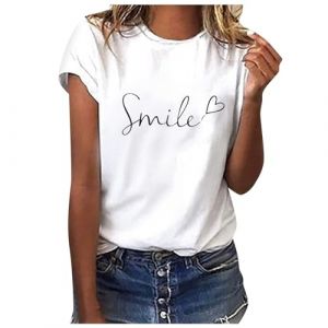 Tee Shirt Femme Chemisier Femme Tshirt Lin T Shirt Noir Tee Bretelle T-Shirts Fantaisie Blanc Crop Top Fille Jaune Sport V&ecirc;tements Grossesse Dos Nu Coton Vert Anti UV Transparent Short Vetement (keicyd, neuf)
