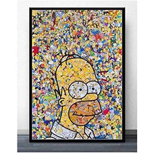 Puzzle 1000 Pièces Assemblage Image S Art Les Simpsons Scream Anime Dessin Animé Bandes Dessinées Simpson pour Jouets en Papier pour Adultes Jeu De Décompression 38x52cm (Yuyi Trading Co., Ltd, neuf)
