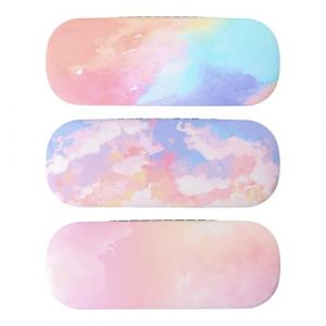 Amexo 3 Pi&egrave;ces &Eacute;tuis &agrave; Lunettes Rigides &Eacute;tuis &agrave; Lunettes Portables de Voyage &Eacute;tui &agrave; Lunettes en Cuir PU Etui Lunettes Bo&icirc;te &agrave; Lunettes &Eacute;tui Lunettes de Soleil pour Enfant Femme (Amoxike, neuf)