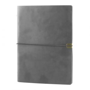 Carnet de Notes Rechargeable A5, Journal de Voyage en Cuir, Carnet Bullet Journal Lign&eacute; 80 Pages, Journal &agrave; Spirale Intime Vintage pour Bureau, Maison, &Eacute;cole, Travail (Gris) (allowreve, neuf)