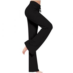 Pantalon Yoga Femme Fluide Jambe Large Pantalon Cargo Yoga Femmes Fluide Pantalons Patte d'&Eacute;l&eacute;phant Bootcut Yoga Pants Contr&ocirc;le du Ventre pour Pilates, Entra&icirc;nement, Danse, Casual, Fitness, Sport (⭐⭐⭐⭐⭐AEGJEGVD⭐⭐⭐⭐⭐, neuf)