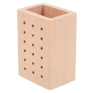 WRITWAA Support En Bois Pour Fraises Et Accessoires De Manucure 18 Trous, Organiseur De Fournitures De Salon, Rangement Compact Pour Bureau D’ongles, Usage Professionnel Et Domestique (Saieli, neuf)