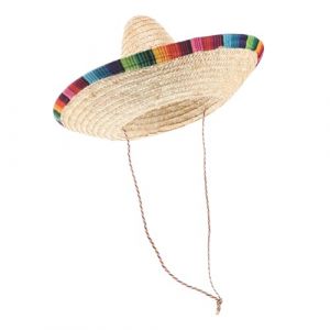 Healeved Chapeau Sombrero Mexicain Beige avec Ruban Chapeau Paille pour Garçon Fille Accessoire de Carnaval et Fête à Thème Mexicain pour Cinco de Mayo et Costumes Festifs (Sonieg, neuf)
