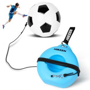 Hikeen Kit Entrainement Foot avec Ballon: Accessoire d'entrainement Football pour Adolescents et Adultes, Football Accessoire Portable avec Base Métallique pour Le Terrain ou Parc (Bleu) (Hikeen Sell, neuf)