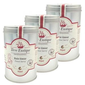 Lot 3x Baie Timur - Poivre de Timut - Bo&icirc;te 100g (Toilinux, neuf)