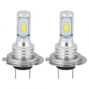 Ampoule LED de voiture, 2 pi&egrave;ces H7 80W 6000K 12-24V ampoule antibrouillard LED universelle antibrouillard bleu glace avec d&eacute;codage (huaer2020, neuf)