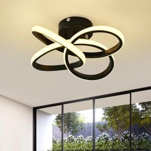 Plafonnier LED,Moderne Lampe de plafond 36W 3900lm,Acrylique Luminaire Plafonnier,Lampe de Lustre pour Couloir Coucher Salle de Bains Cuisine Salon maison,porche ext&eacute;rieur,Blanc chaud 3000K,Dia 31cm (KUKAK Lighting, neuf)